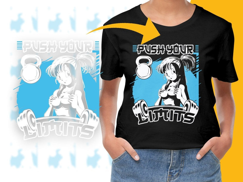 Push Your Limits Anime Character Workout PNG File - Teepew