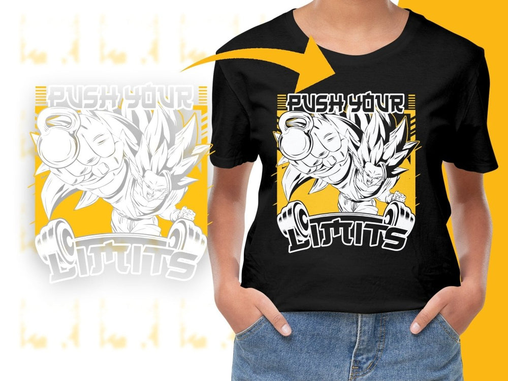 Push Your Limits Design Anime Character PNG File - Teepew