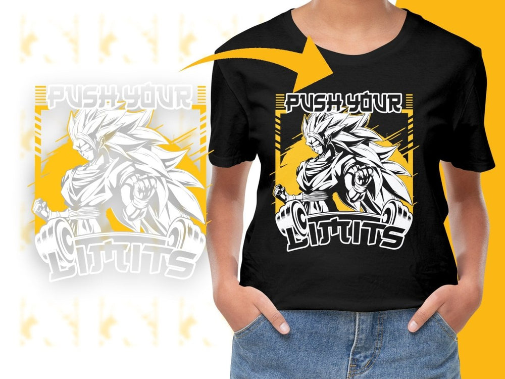 Push Your Limits Dragon Ball Z Vegeta Gym PNG File - Teepew