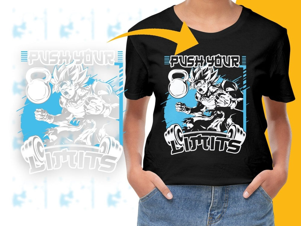 Push Your Limits Goku Gym Workout Graphic PNG File - Teepew