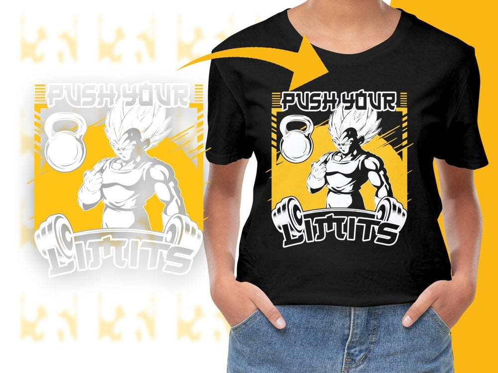 Push Your Limits Goku Motivational Gym PNG File - Teepew