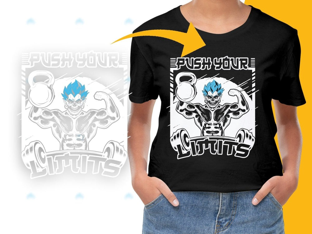 Push Your Limits Muscle Anime Character PNG File - Teepew