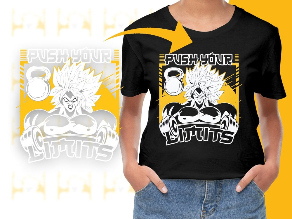 Push Your Limits Training Vegeta Workout PNG File - Teepew