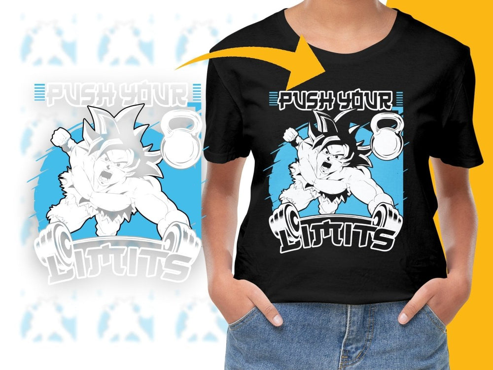 Push Your Limits with Goku Anime Design PNG File - Teepew