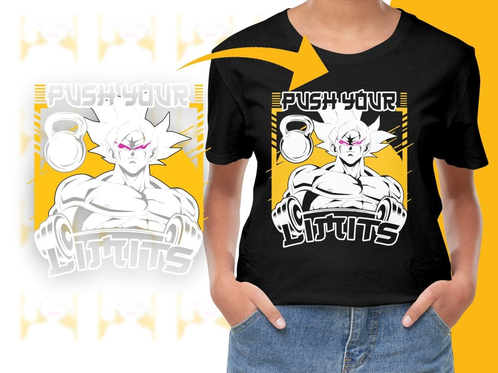 Push Your Limits with Powerful Anime Character PNG File - Teepew