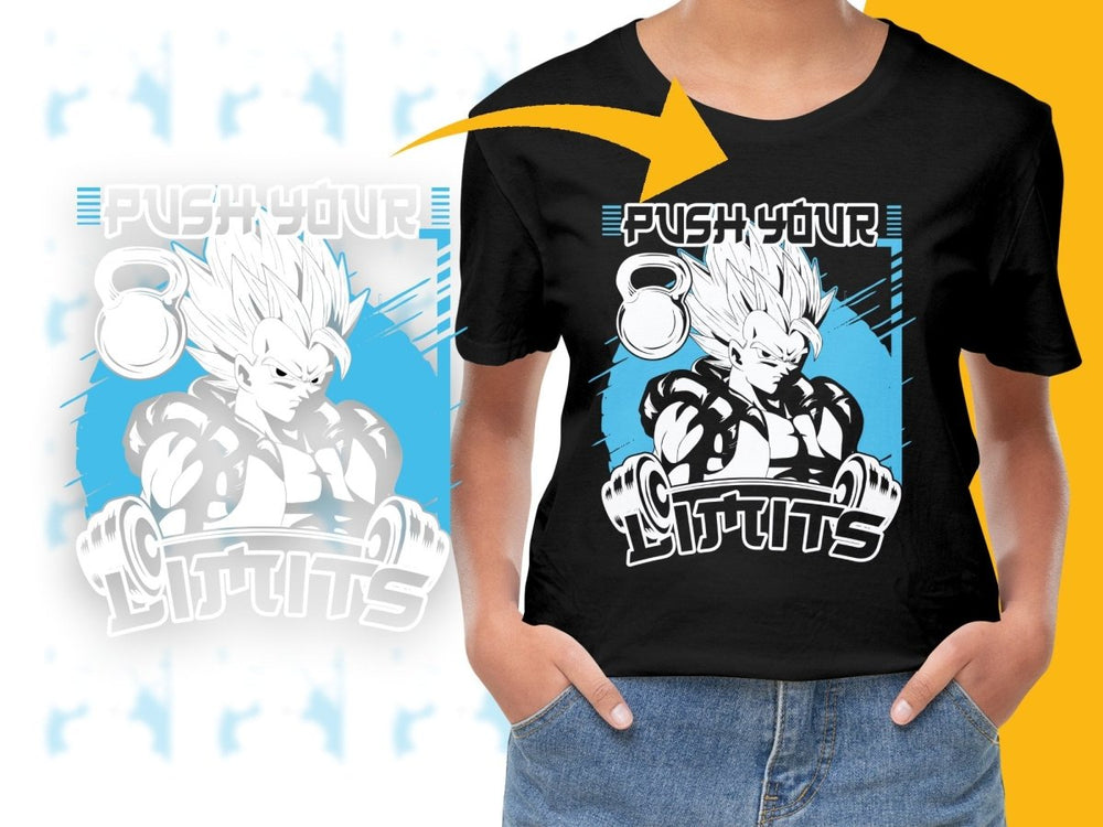 Push Your Limits Workout Motif Anime PNG File - Teepew