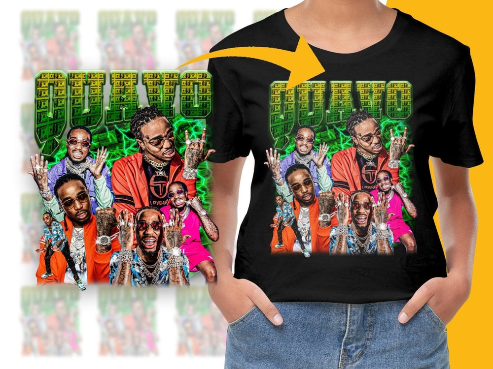 Quavo Bootleg Graphic Hip - Hop Art Style PNG File - Teepew