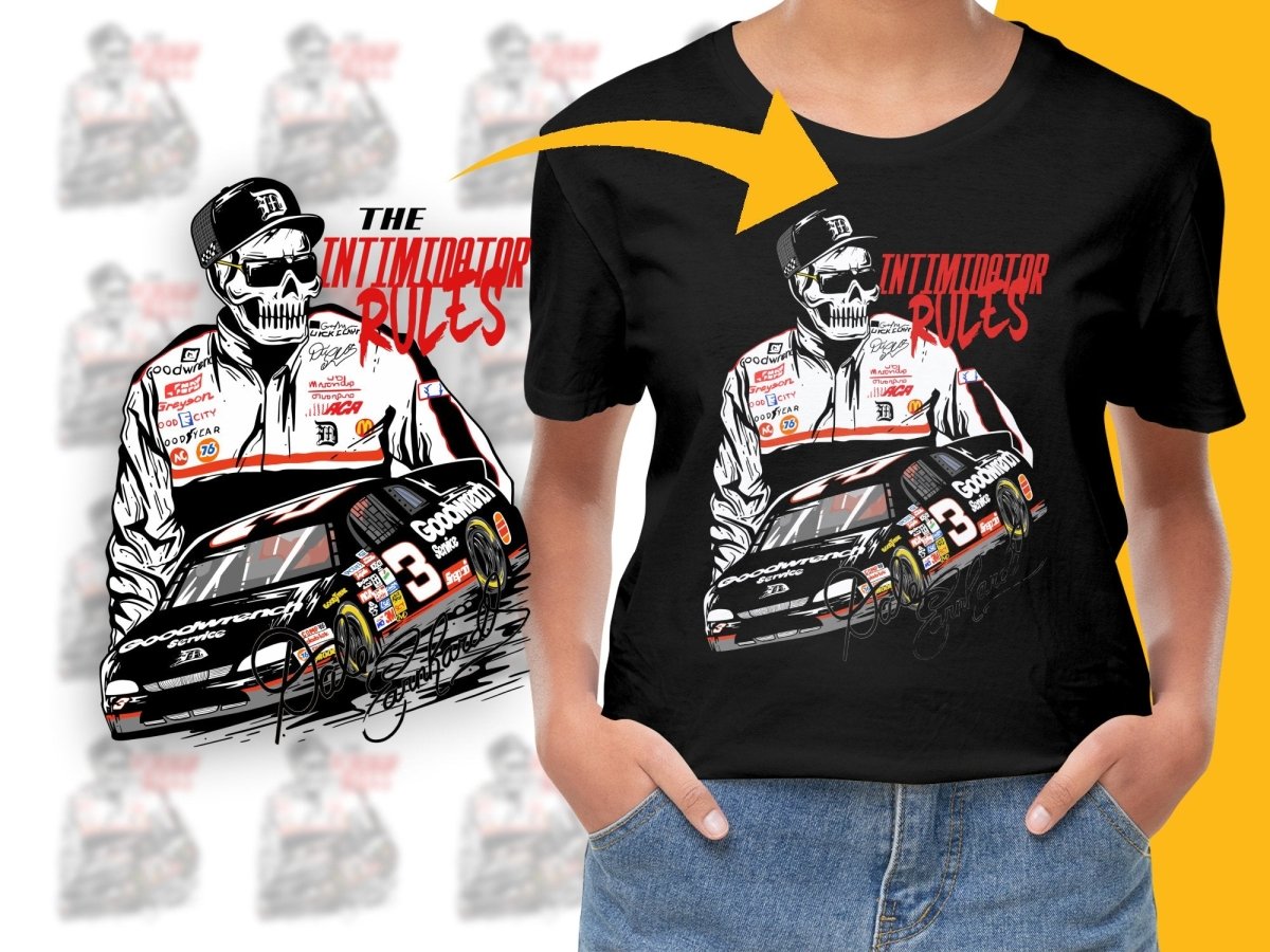 Racing Legend Skull Graphic The Intimidator Rules PNG File - Teepew