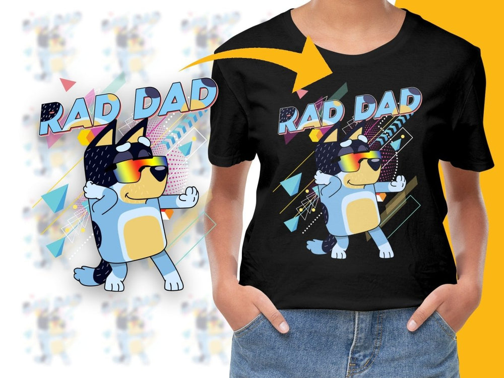 Rad Dad Christmas Dog Cartoon Character PNG File - Teepew
