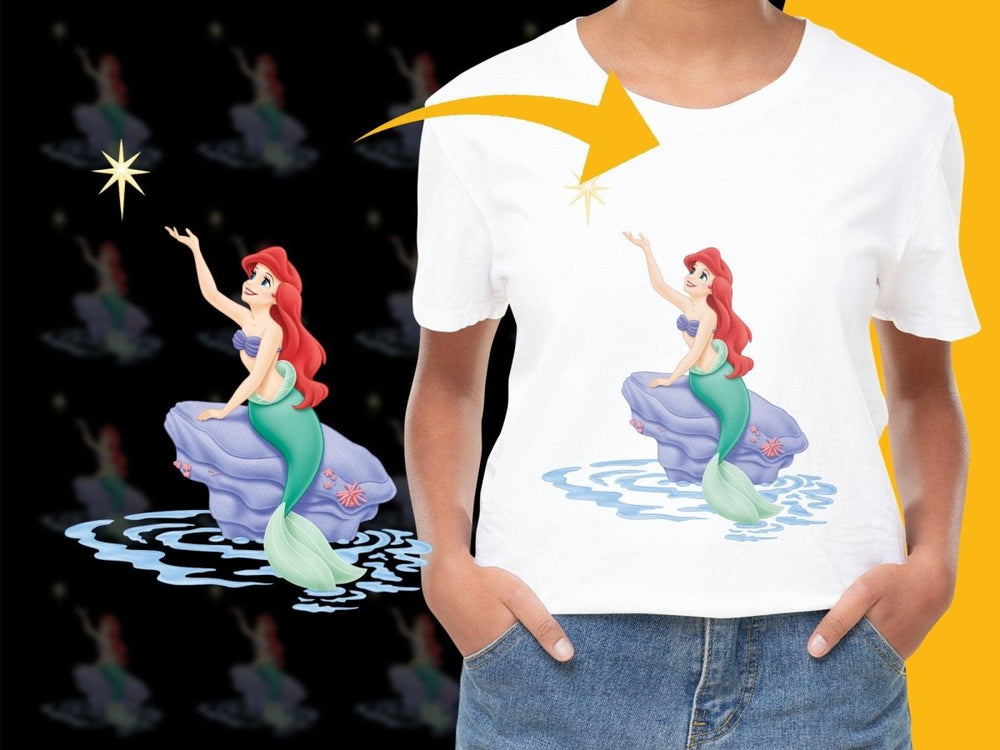 Radiant Mermaid Reaching for Star Graphic PNG File - Teepew