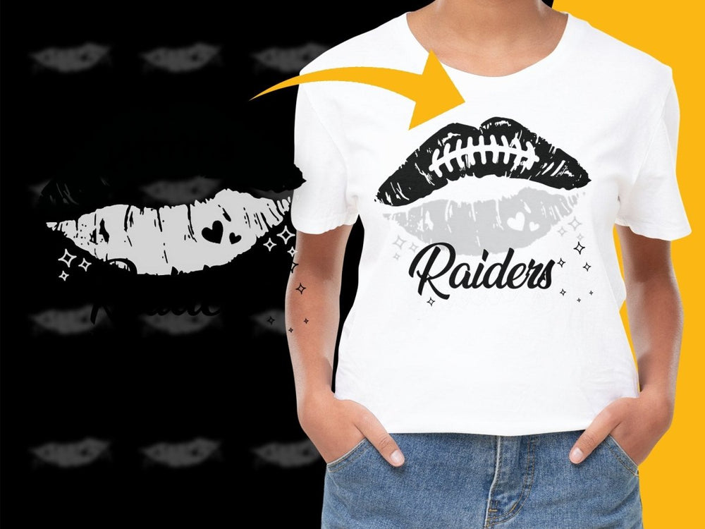 Raiders Lip Print Football Design PNG File - Teepew