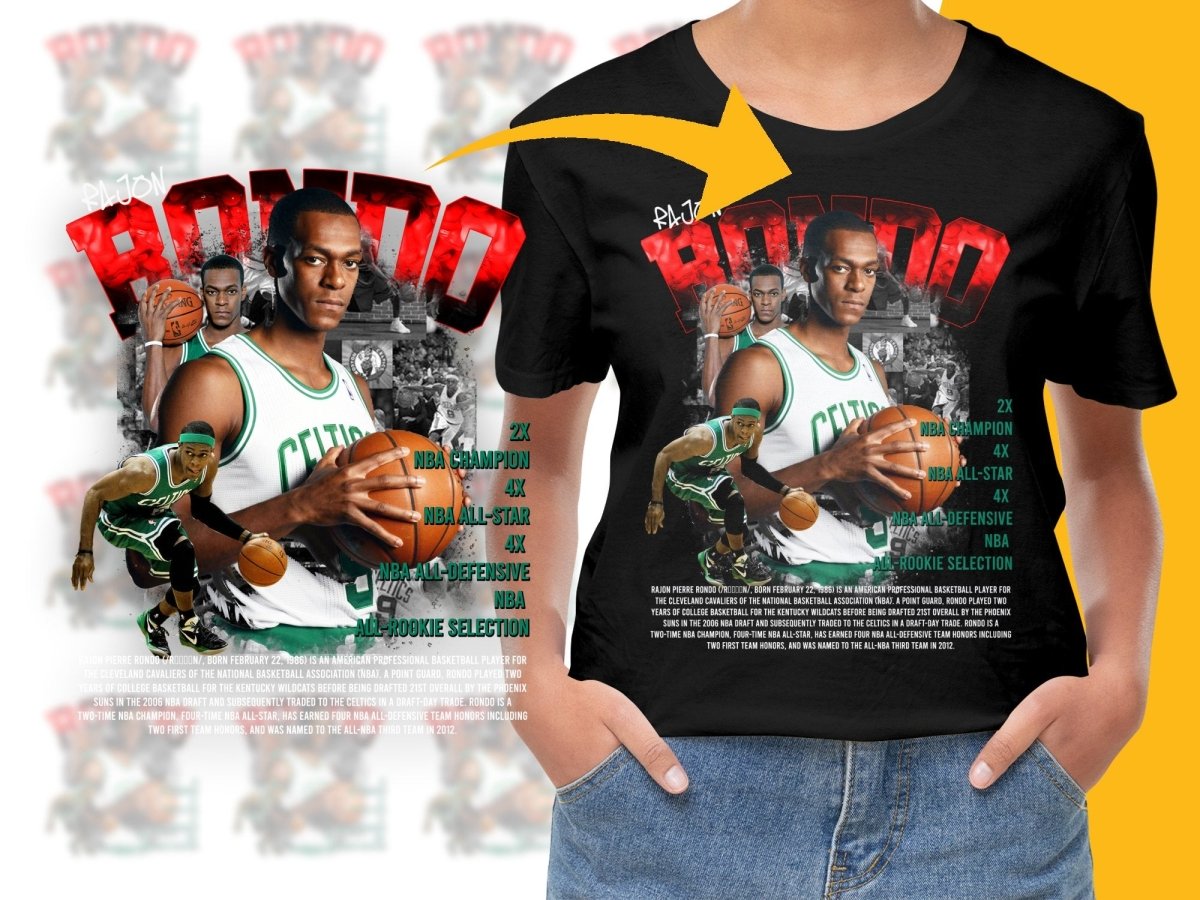 Rajon Rondo NBA Champion All - Star Legend Bootleg PNG File - Teepew