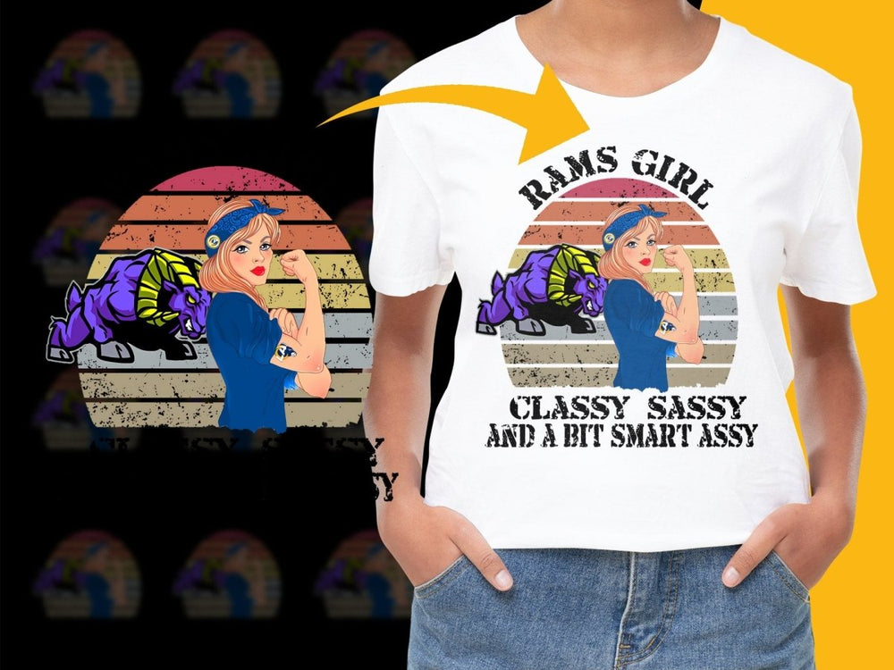 Rams Girl Classy Sassy and a Bit Smart Assy PNG File - Teepew