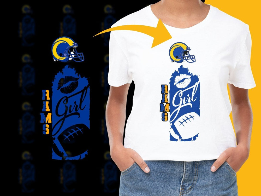 Rams Girl Football Graphic PNG File - Teepew
