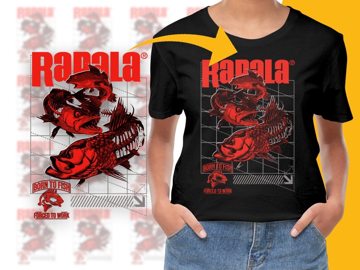 Rapala Born to Fish Forced to Work Graphic PNG File - Teepew