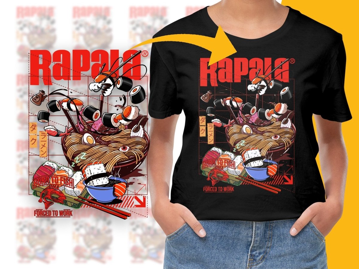 Rapala Born to Fish Forced to Work Graphic PNG File - Teepew