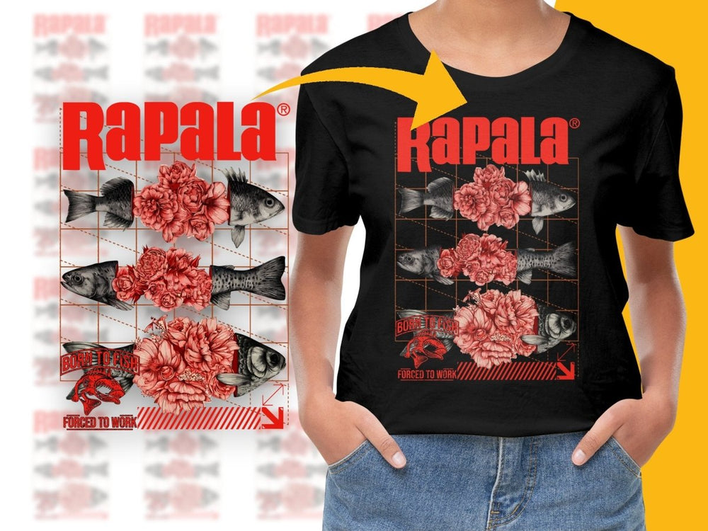 Rapala Born to Fish Forced to Work Graphic PNG File - Teepew