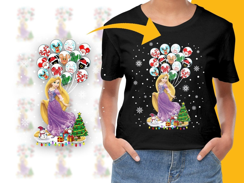 Rapunzel Christmas Themed Colorful Graphic PNG File - Teepew