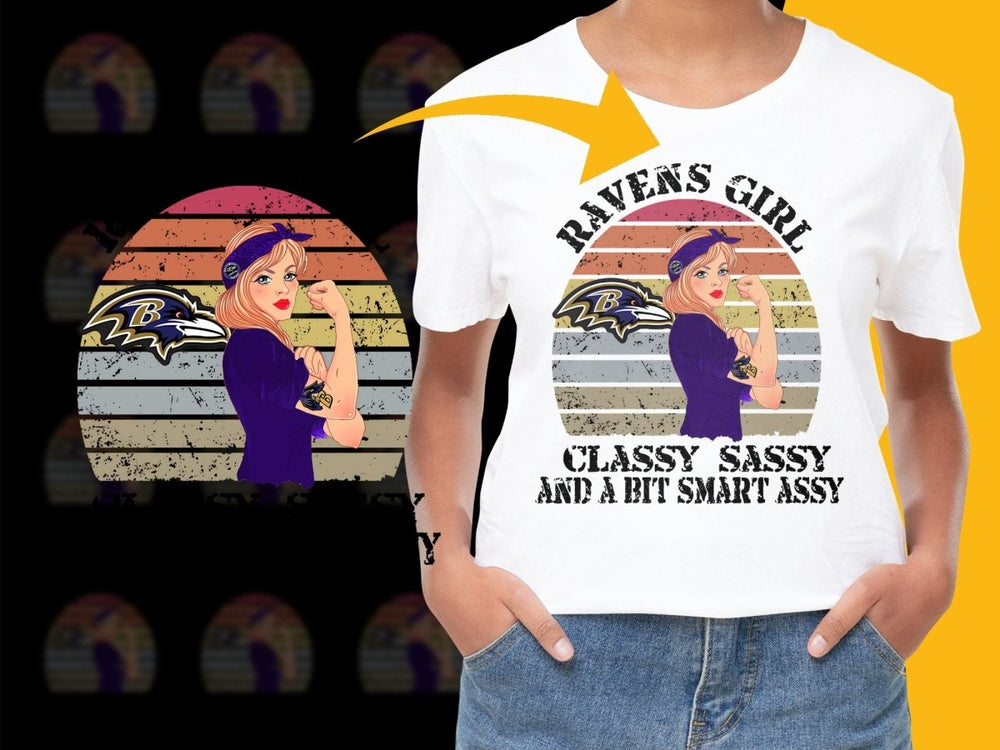 Ravens Girl Classy Sassy Smart Assy PNG File - Teepew