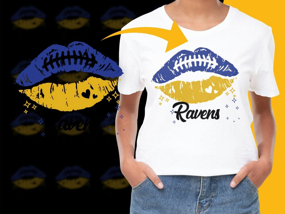 Ravens Kiss Lips Design for Fans PNG File - Teepew