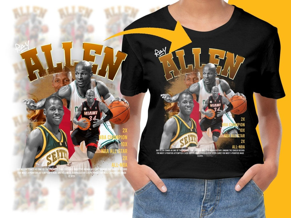 Ray Allen Basketball Legend Highlight Bootleg PNG File - Teepew