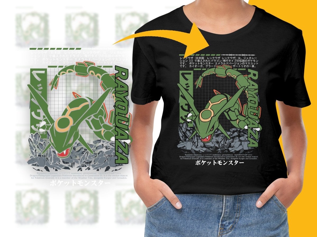 Rayquaza Legendary Pokémon Graphic PNG File - Teepew