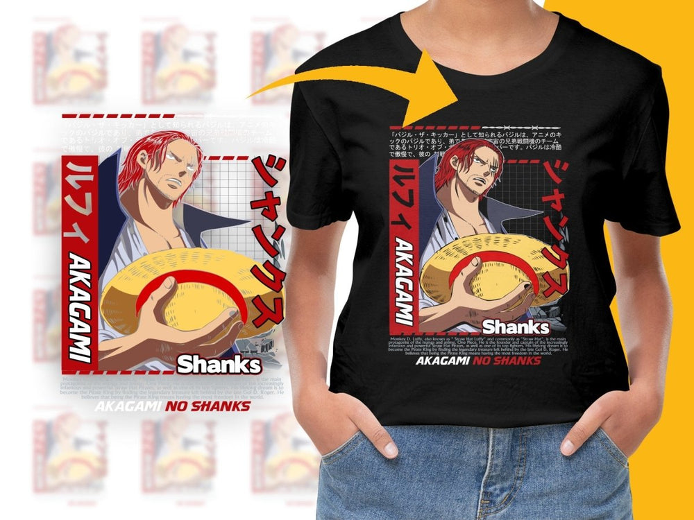 Red Haired Shanks Graphic Anime Fan Art PNG File - Teepew