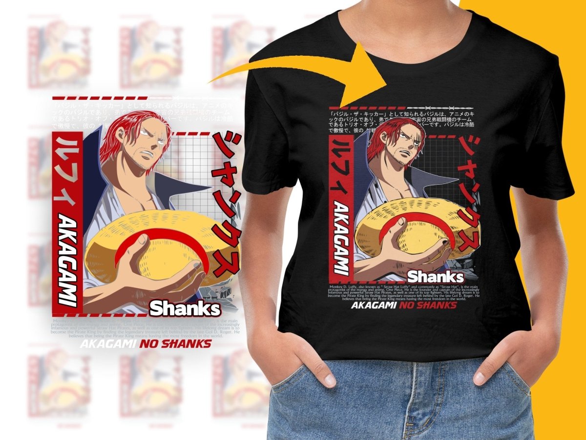 Red Haired Shanks Graphic Anime Fan Art PNG File - Teepew