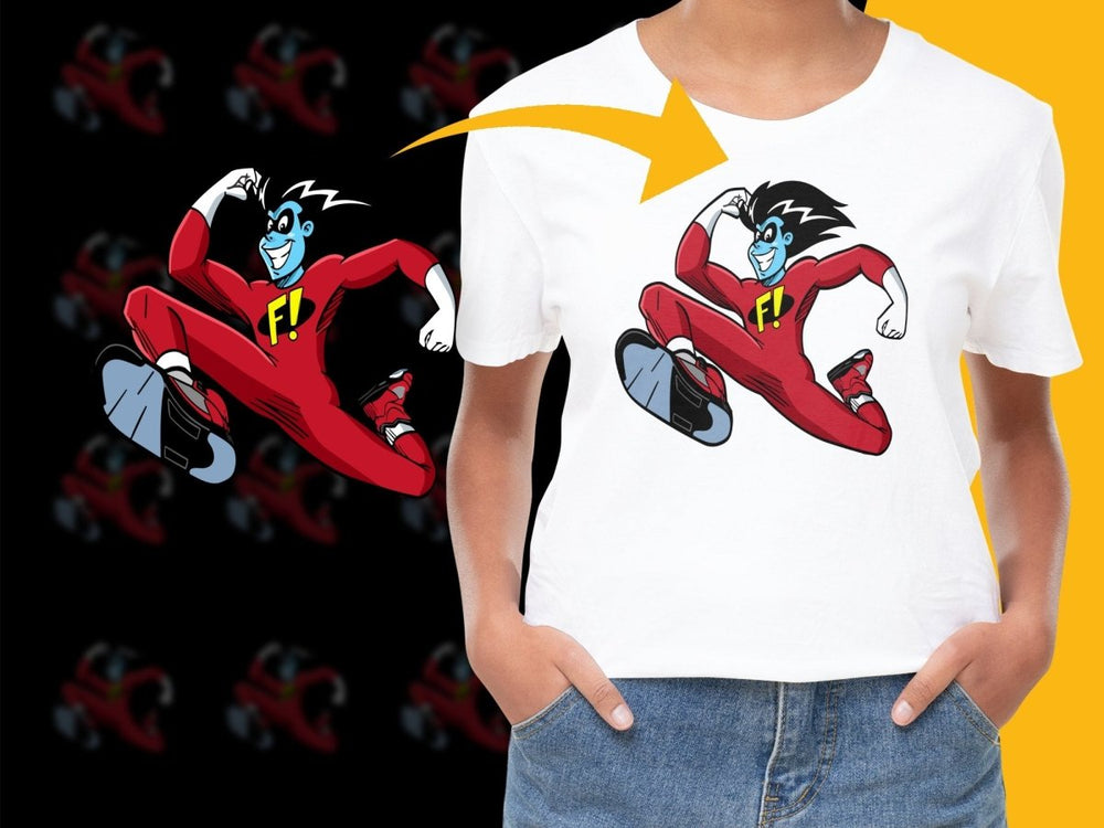 Red Superhero in Action Streetwear PNG File - Teepew