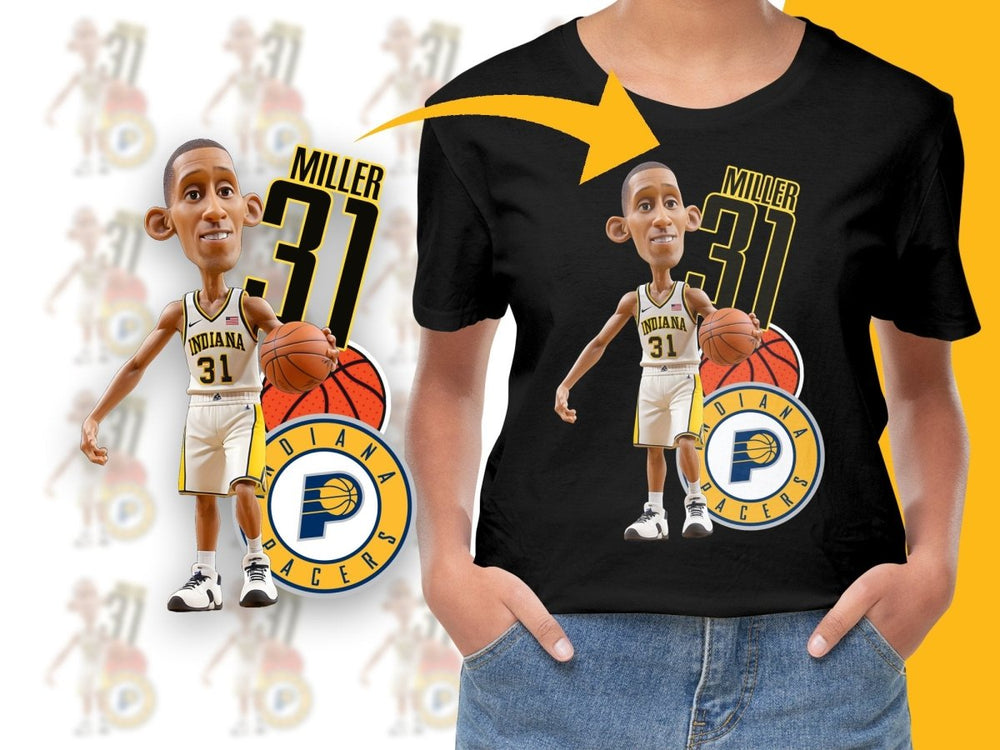 Reggie Miller Indiana Pacers Basketball Legend PNG File - Teepew
