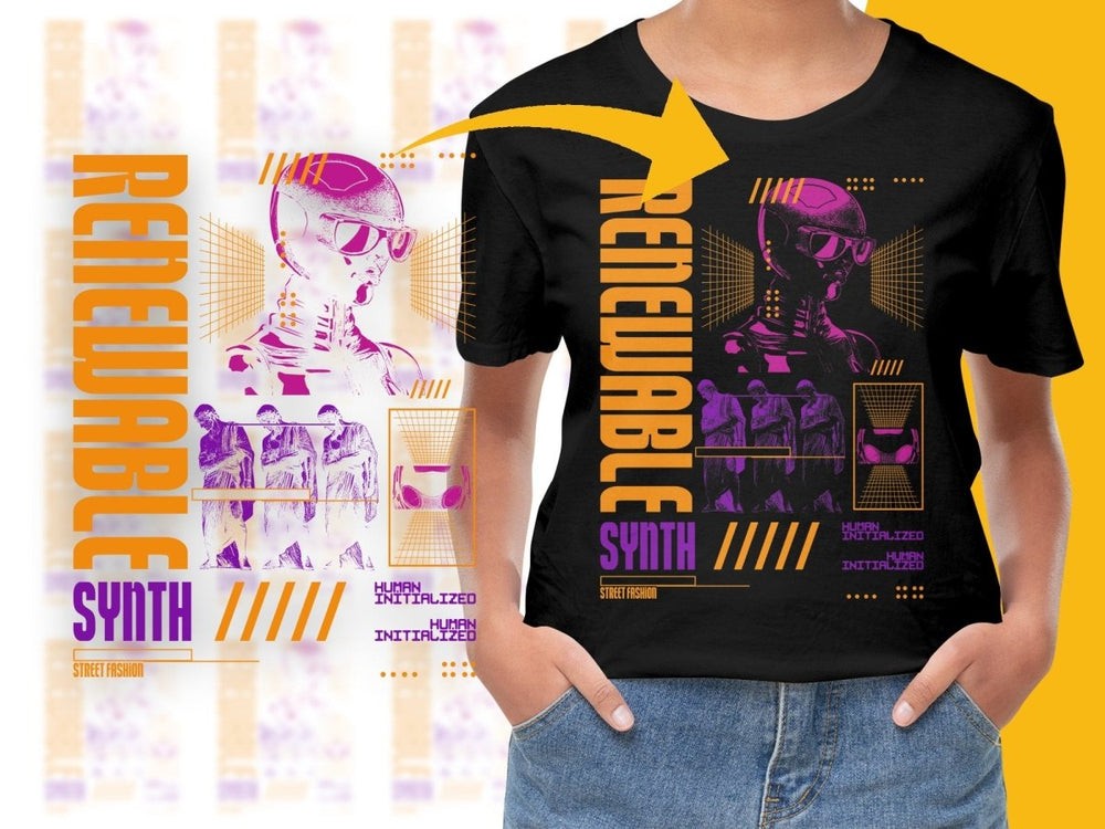 Renewable Synth Human Initialized Streetwear PNG File - Teepew