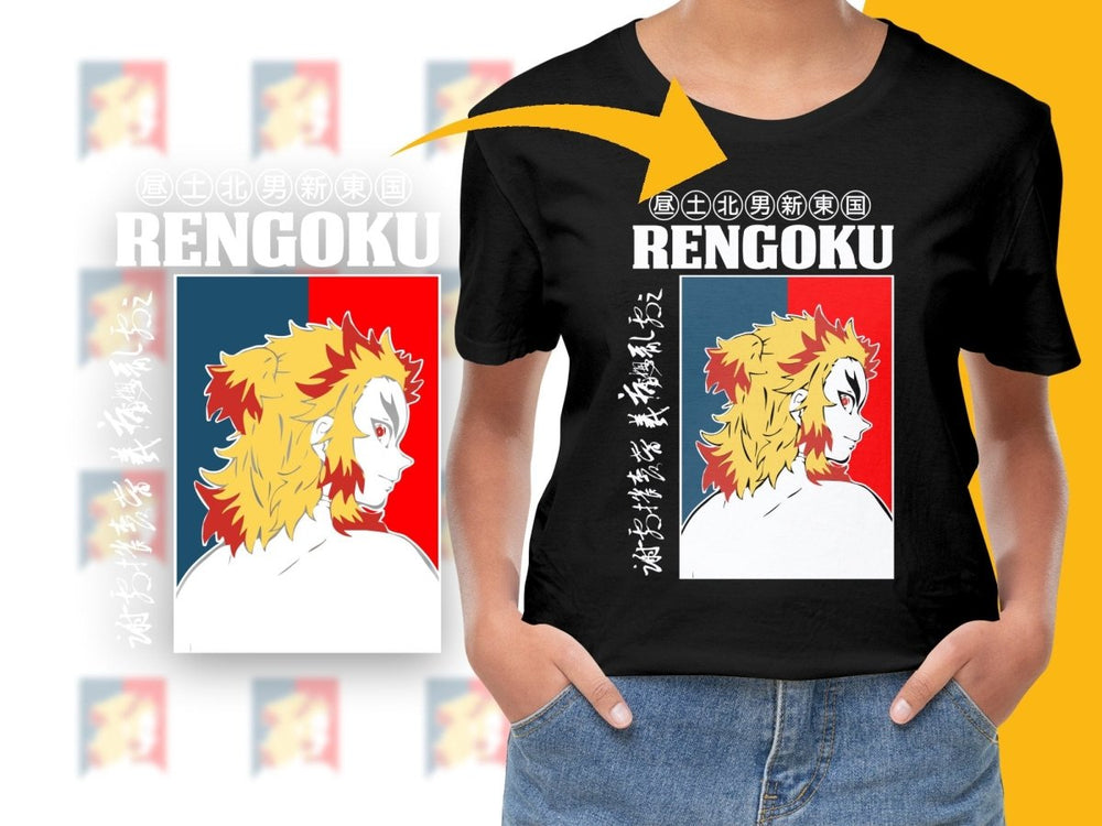 Rengoku Anime Character Graphic Design PNG File - Teepew