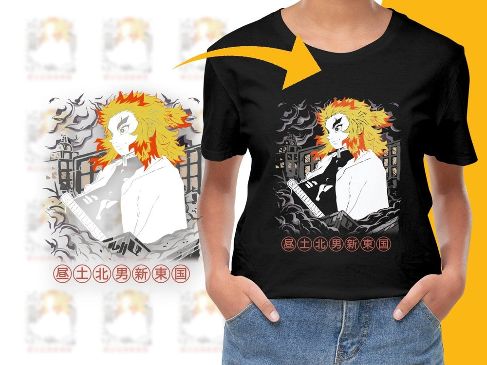 Rengoku Anime Character Graphic PNG File - Teepew