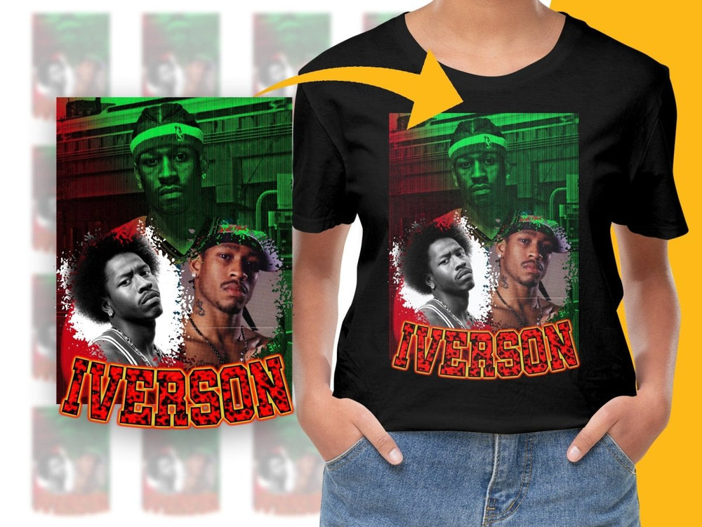 Retro Allen Iverson NBA Legend Bootleg PNG File - Teepew
