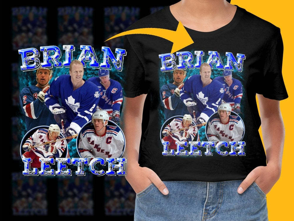 Retro Brian Leetch Highlights Classic Ice Hockey PNG File - Teepew