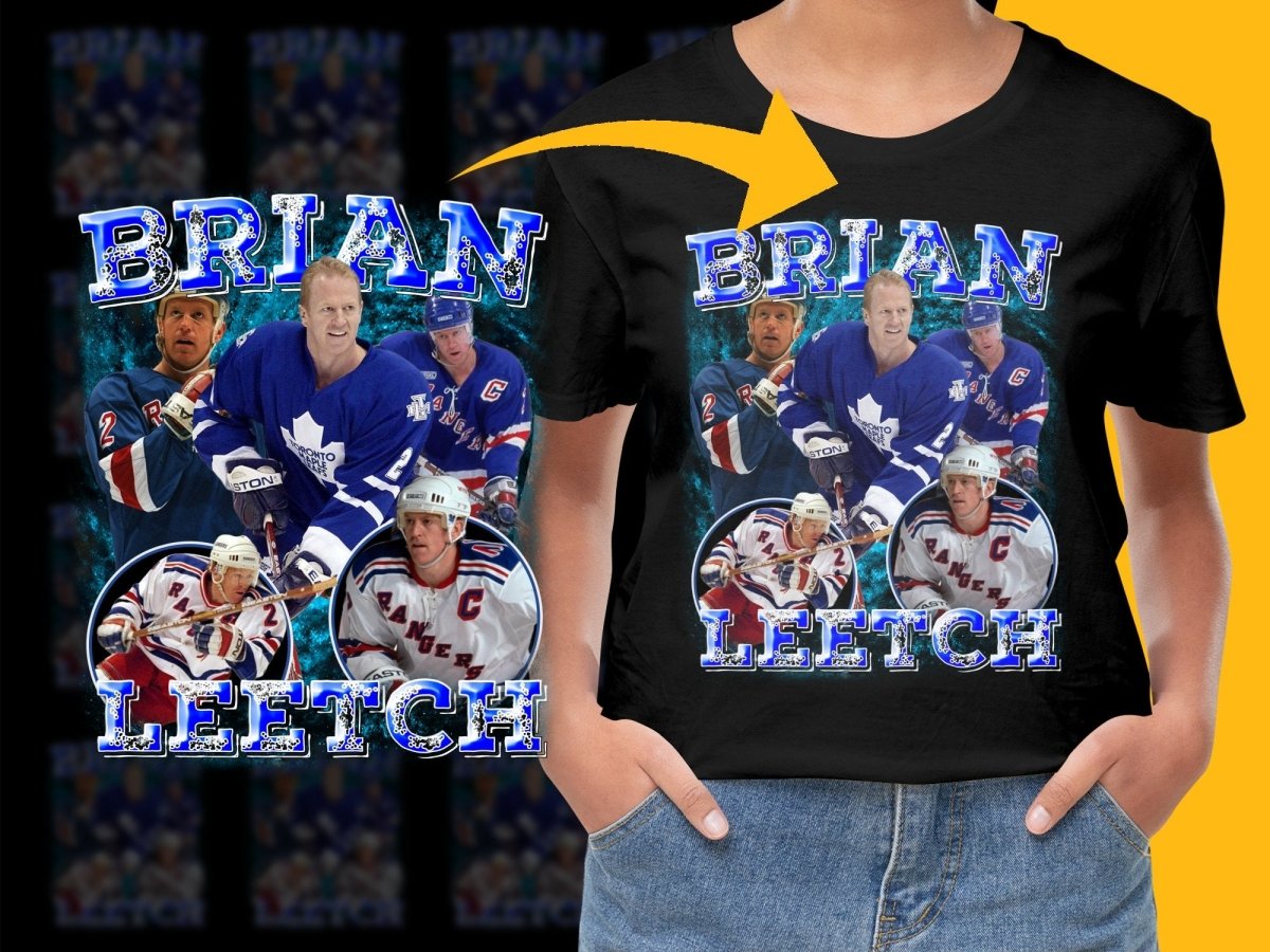 Retro Brian Leetch Highlights Classic Ice Hockey PNG File - Teepew