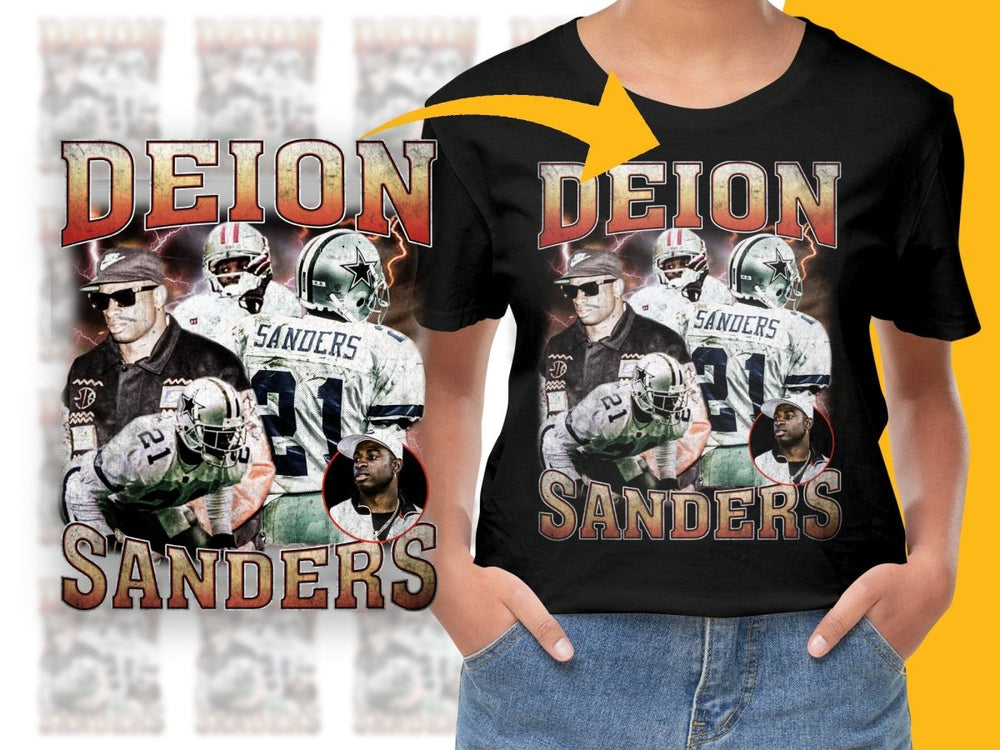 Retro Deion Sanders Tribute Graphic Print PNG File - Teepew