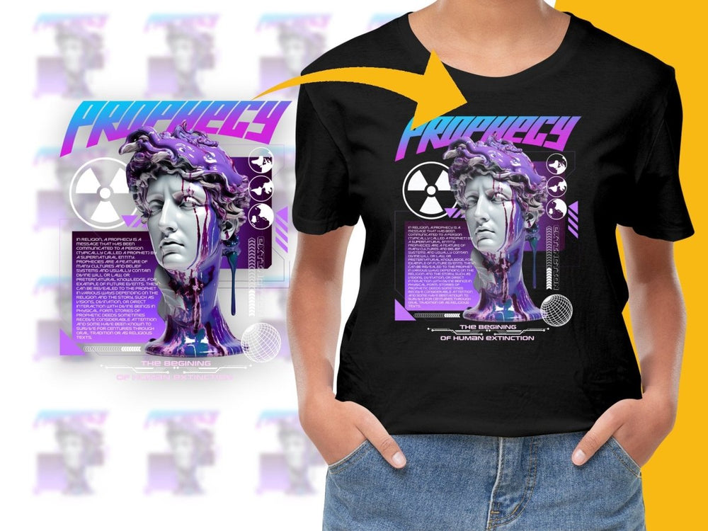 Retro Futuristic Prophecy Graphic PNG File - Teepew