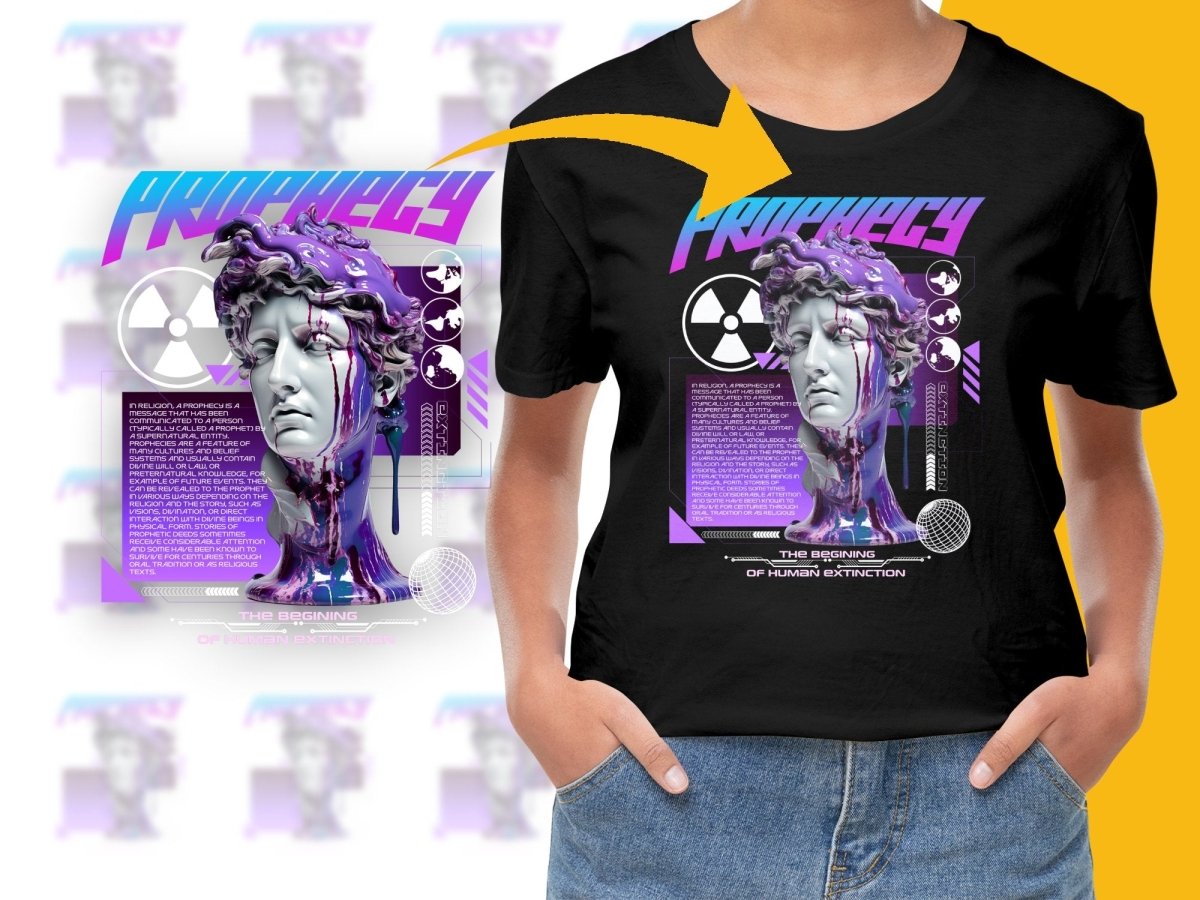 Retro Futuristic Prophecy Graphic PNG File - Teepew