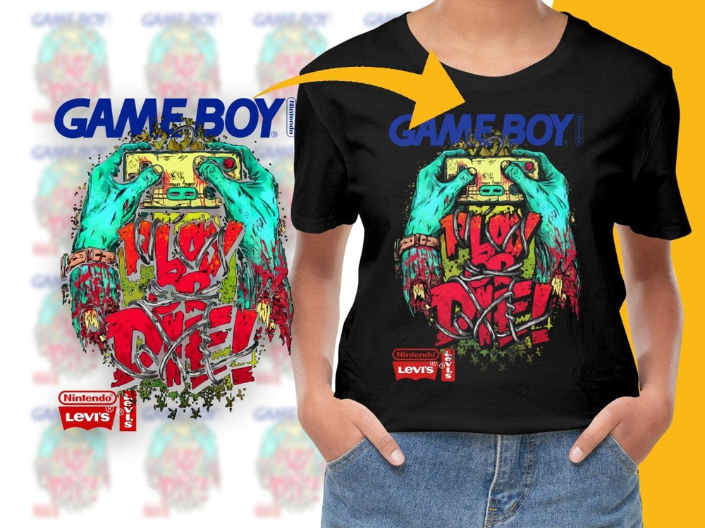 Retro Gaming Style Nintendo Play or Die PNG File - Teepew