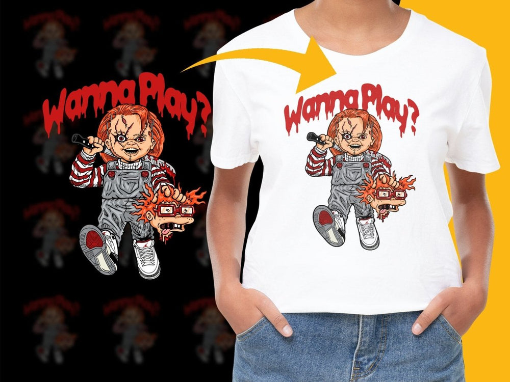 Retro Horror Movie Inspired Scary Doll Graphic PNG File - Teepew