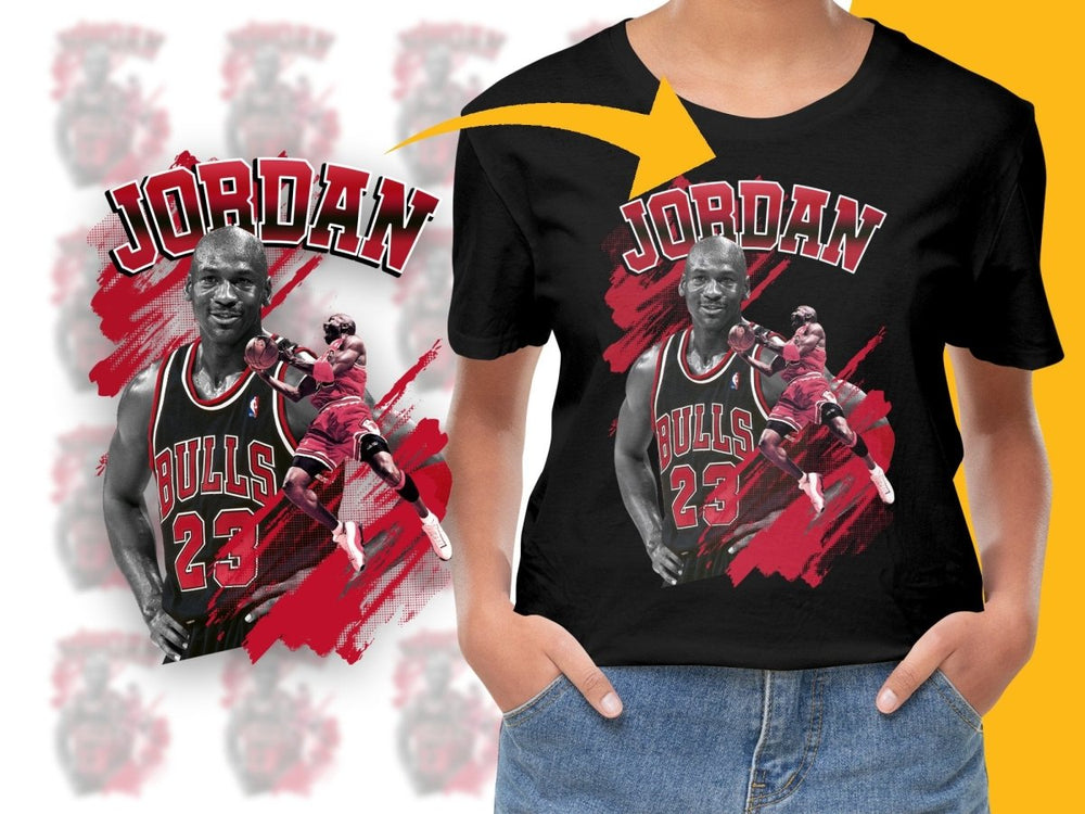 Retro Michael Jordan Chicago Bulls Basketball Legend Bootleg PNG File - Teepew