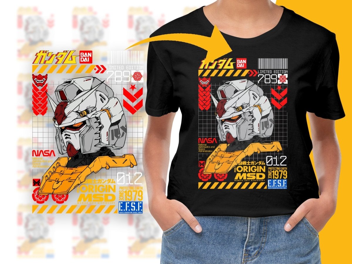 Retro Mobile Suit Gundam MSD Graphic Anime PNG File - Teepew