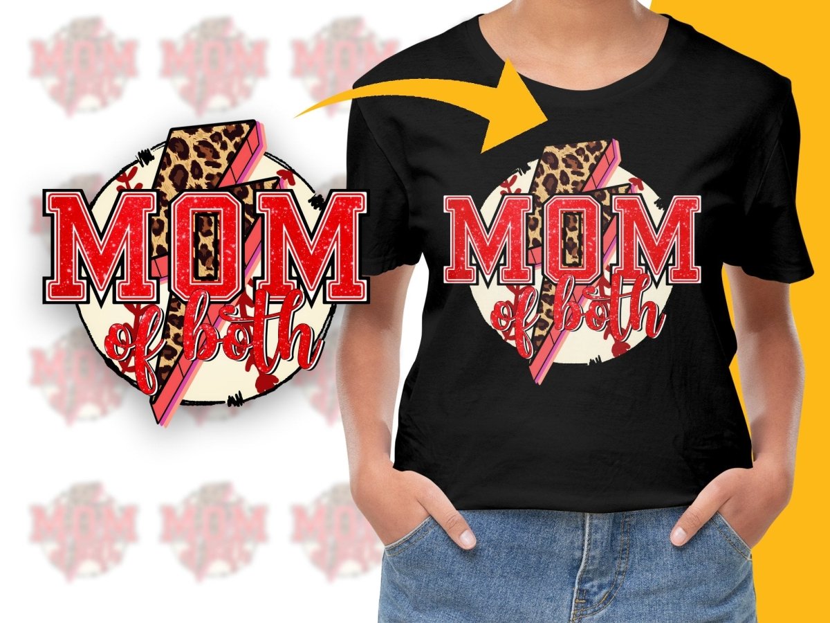 Retro Mom of Both Leopard Print PNG File - Teepew
