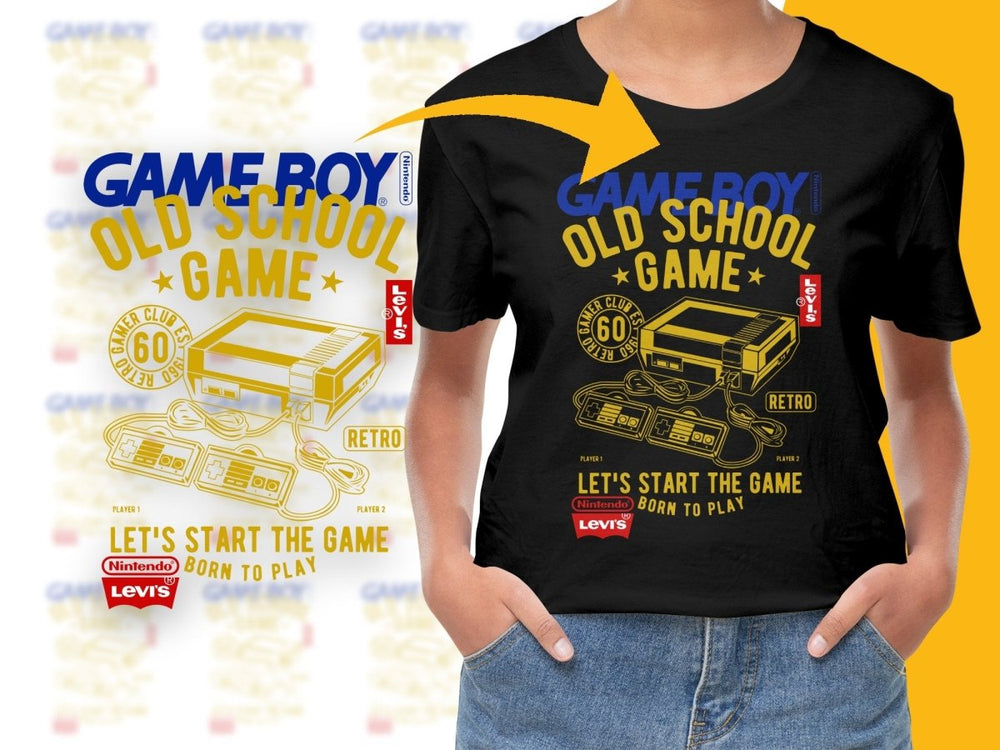 Retro Old School Game Boy Graphic Design PNG File - Teepew