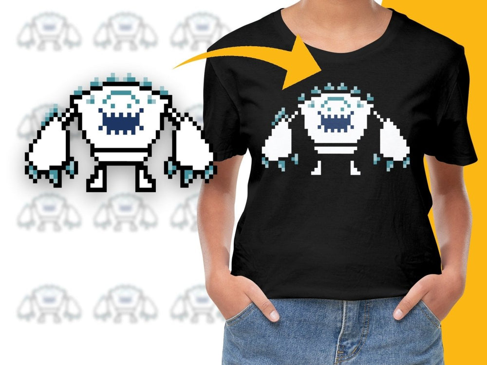 Retro Pixel Christmas Bumble Abominable Snow Monster PNG File - Teepew