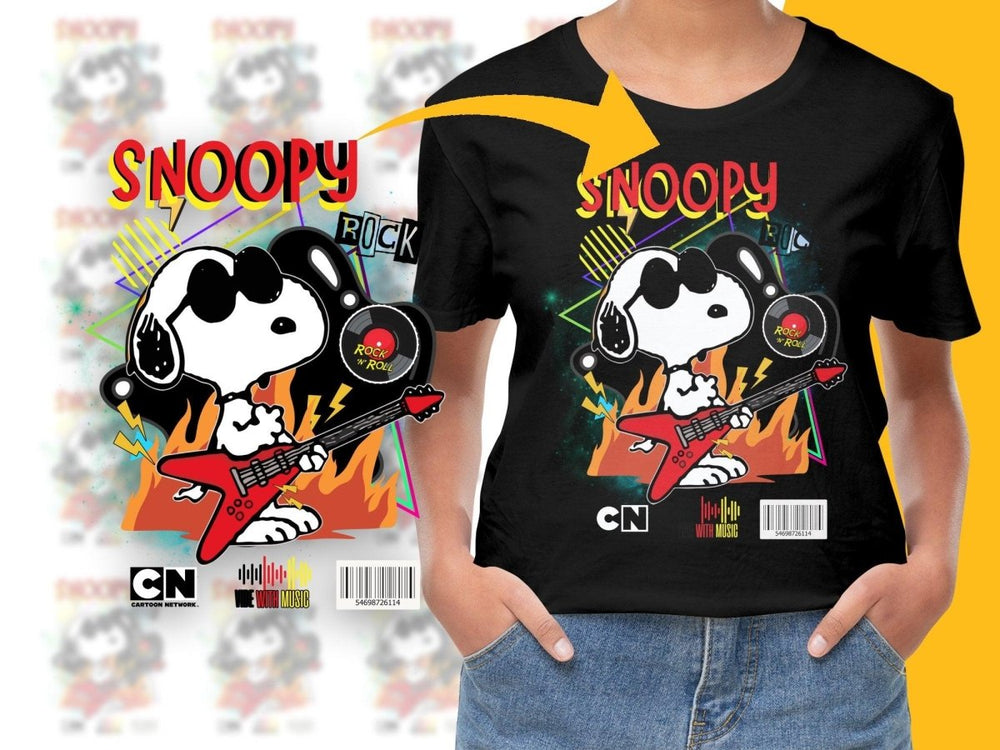Retro Snoopy Rock and Roll Graphic PNG File - Teepew