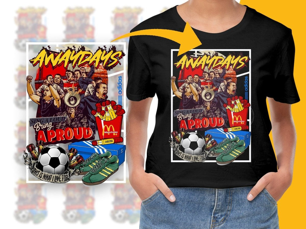 Retro Soccer Themed Awaydays Design PNG File - Teepew