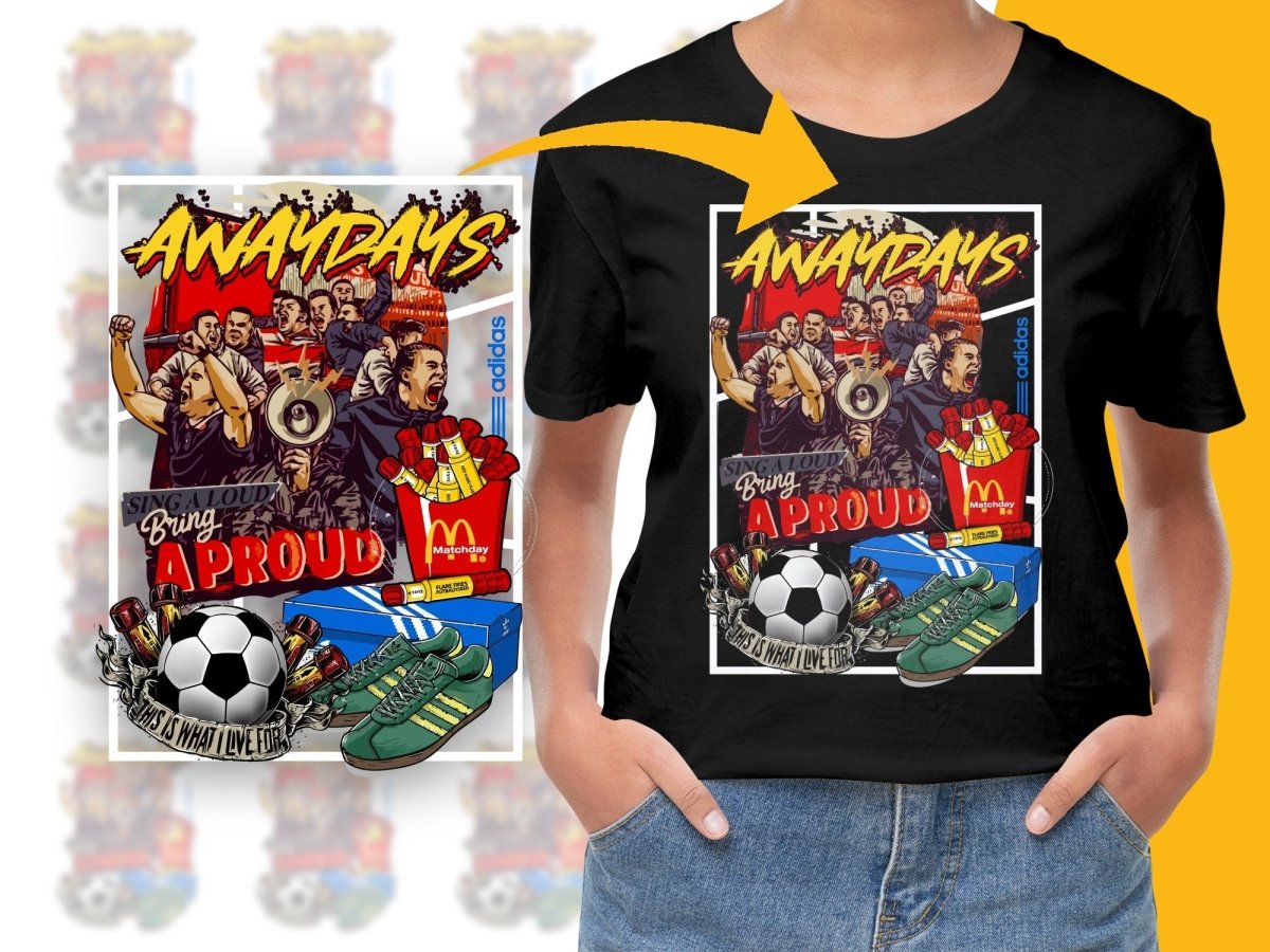 Retro Soccer Themed Awaydays Design PNG File - Teepew