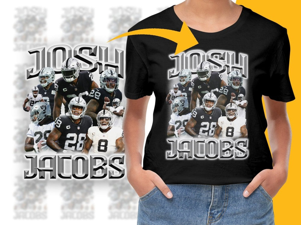 Retro Style Josh Jacobs Bootleg Graphic PNG File - Teepew